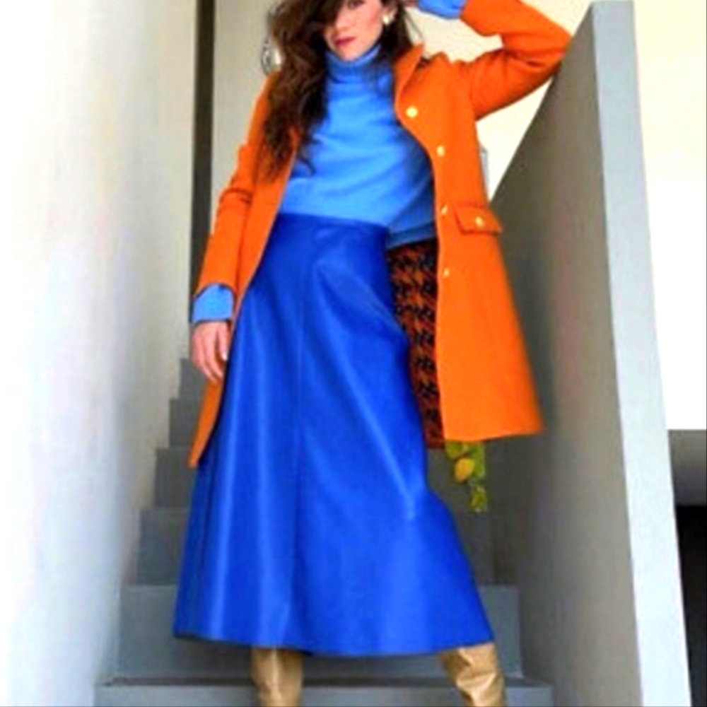 Zara Vibrant Royal Blue Leather  Size M